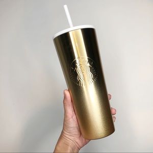Starbucks Holiday 2019 Gold Glitter Gradient Cup